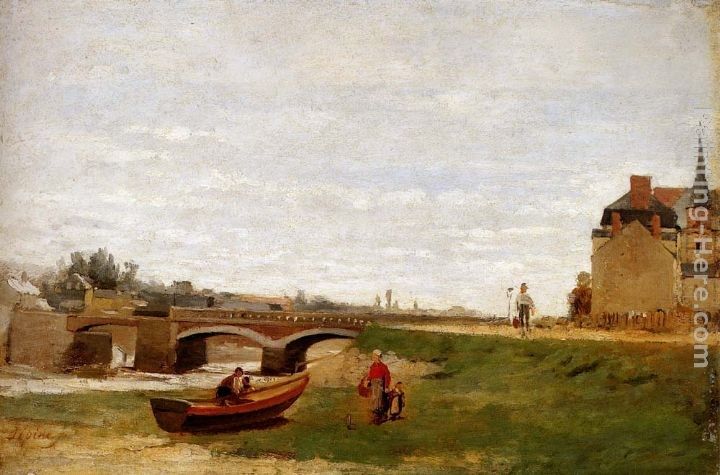 Stanislas Lepine Landscape with a Bridge